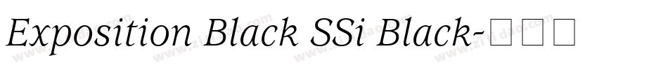 Exposition Black SSi Black字体转换